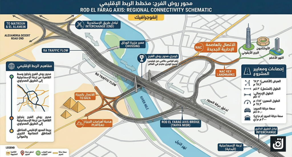 محور روض الفرج و مخطط الربط الاقليمي